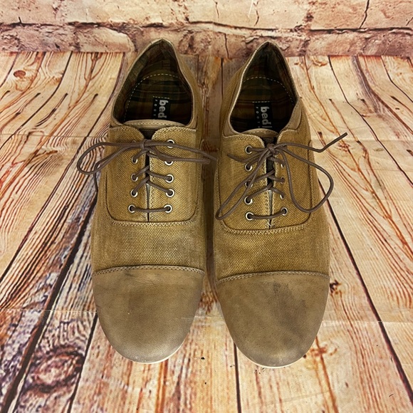 Bed|Stu Goodman Distressed Canvas & Cap Toe Oxford Sz 9.5